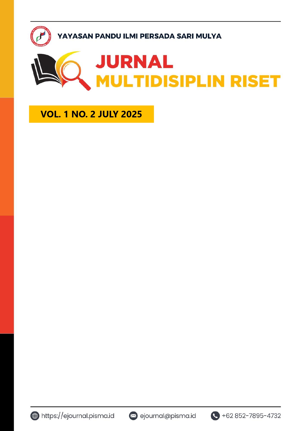 Lihat Vol 1 No 2 (2025): JMR (Jurnal Multidisiplin Riset)